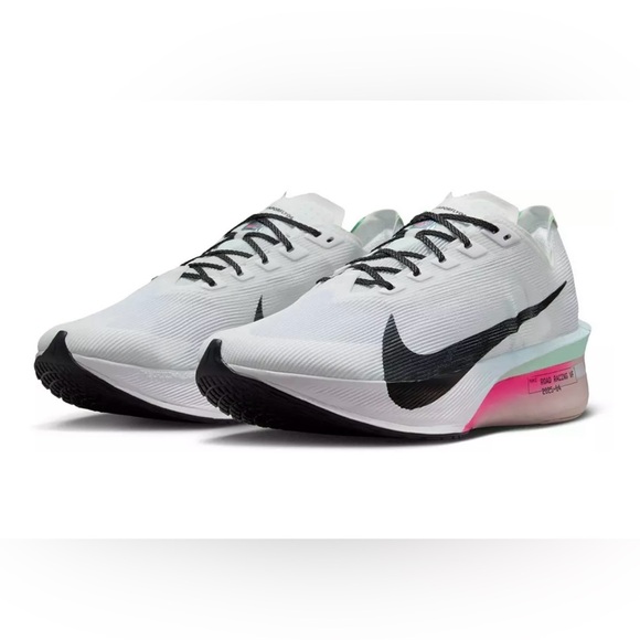 Nike ZoomX 🔥 Vaporfly Next% 4 White Pink Green Running Shoes HF6414-101 14 NEW - Picture 5 of 9